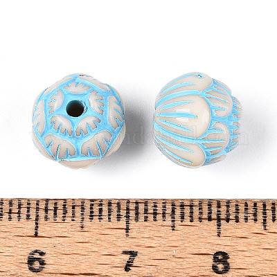 Окрашенные непрозрачные акриловые бусины&nbsp;OACR-T029-02H-1