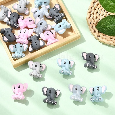 6 шт. Силиконовые бусины&nbsp;SIL-YW0002-10A-1