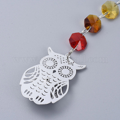 Люстра suncatchers призмы octogon стеклянный подвесной кулон&nbsp;AJEW-G025-C03-1