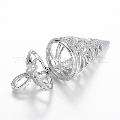 Полые латунные конусные подвески&nbsp;LS-KK-E671-27P-1