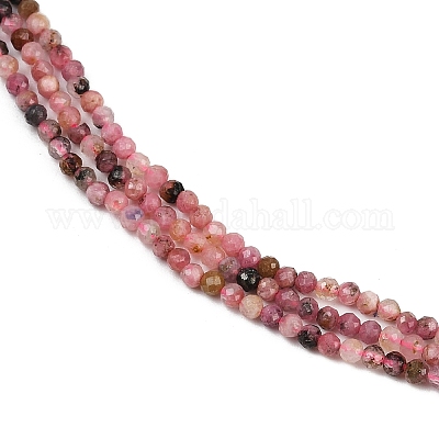 Природные родонит бисер нитей&nbsp;LS-G-RM2025-B35-2mm-A-1
