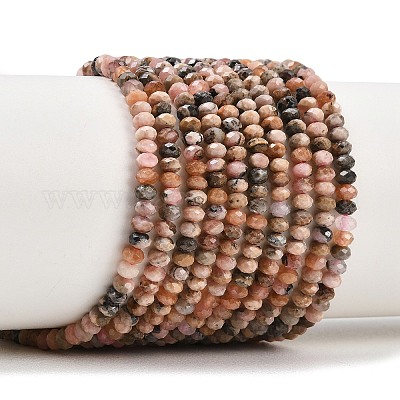 Натуральные бусины из родонита&nbsp;G-B175-A17-2x3mm-1