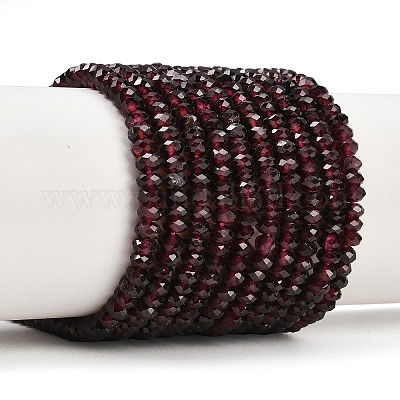 Гранат природный бисер нитей&nbsp;G-B175-A03-2x4mm-1