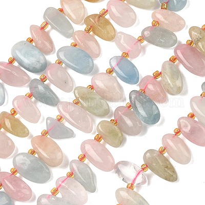 Природные морганит нитей бисера&nbsp;G-P604-A07-01-1