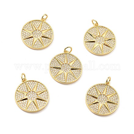 Латунные микро проложить кубического циркония подвески KK-E015-20G-1