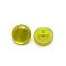 Resin Buttons, 1-Hole, Flat Round, Yellow Green, 10~11x5~6mm, Hole: 1.5mm