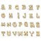Brass Micro Pave Cubic Zirconia Charms, Cadmium Free & Lead Free, Long-Lasting Plated, Real 18K Gold Plated, Letter, 10~13.5x7~12x4~4.5mm, Hole: 2x3.5mm