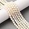 Shell Beads Strands, Faceted, Round, 4~5mm, Hole: 0.5mm, about 75pcs/strand, 14.57~14.96 inch(37~38cm)