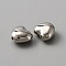 CCB Plastic Beads, Heart, Platinum, 9x10x5.5mm, Hole: 1.2mm