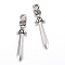 Tibetan Style Alloy Pendants, Sword, Cadmium Free & Lead Free, Antique Silver, 23x5x2mm, Hole: 2mm, about 2120pcs/1000g