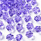 Transparent Acrylic Beads, Faceted, Polygon, Medium Purple, 8x10x9mm, Hole: 1.6mm