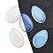 Opalite Big Pendants, Teardrop Charms, 53~55x33~35x6~7.5mm, Hole: 1~1.6mm