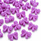 Opaque Acrylic Beads, Bowknot, Medium Orchid, 15.5x20x8.5mm, Hole: 2mm, about 440pcs/500g