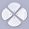 Natural Freshwater Shell Pendants, Fan, White, 19.5x23.5x2mm, Hole: 1.2mm