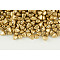 2-Hole Glass Beads, Triangle, Gold, 6x5mm, about 570pcs/bag