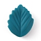 Silicone Beads, Leaf, Dark Cyan, 24~24.5x19~19.5x7~7.5mm, Hole: 2mm