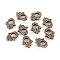 Tibetan Style Alloy Bead Frames, Cadmium Free & Nickel Free & Lead Free, Hamsa Hand/Hand of Fatima/Hand of Miriam, Antique Bronze, 15x13x3mm, Hole: 1mm