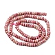 Природные родонит бисер нитей&nbsp;G-G343-A01-2x4mm-3