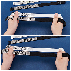 2 пара двухцветных полиэстеровых бретелей для бюстгальтера&nbsp;DIY-BC0013-14