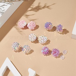 Серьги-клипсы из пвх с пайетками&nbsp;EJEW-JE05172