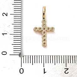 Латунные микропаве прозрачные подвески с фианитом&nbsp;LS-KK-H493-03G-03