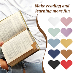 30 шт. 10 цвета PU кожа протекторы для уголков сердца&nbsp;AJEW-GA0008-23