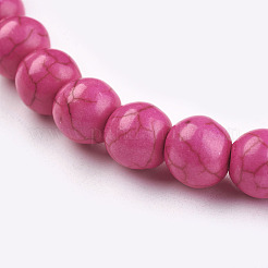 Синтетических нитей бирюзовые бусы&nbsp;TURQ-G106-8mm-02K