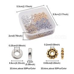 200 шт. 4 стиля бусины из сплава в тибетском стиле&nbsp;FIND-YW0003-77