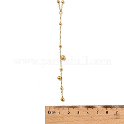 Цепочки с круглыми шариками из нержавеющей стали 304 для женщин&nbsp;LS-NJEW-A059-03G