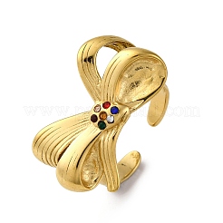 Нержавеющая сталь 304 с регулируемыми манжетами из стразов&nbsp;RJEW-Q020-18G