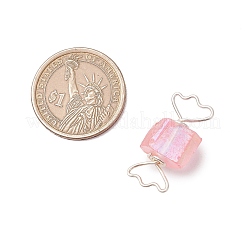 4шт 4 цвета гальванические подвески из натурального кварца&nbsp;PALLOY-TA00224-02