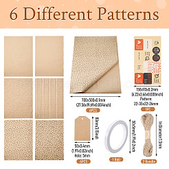 Наборы подарочной упаковочной бумаги с узором в виде сердца&nbsp;DIY-TAC0020-48