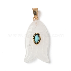 Резные подвески из смешанных натуральных и синтетических драгоценных камней&nbsp;G-Z084-01G