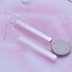 Серьги-подвески из латуни с серебряным покрытием&nbsp;EJEW-BB11991