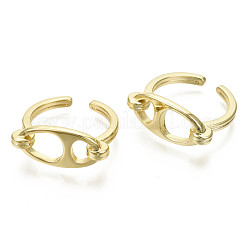 Латунь манжеты кольца&nbsp;RJEW-S044-135-NF