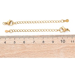 Удлинитель цепочки из нержавеющей стали 304 с подвесками в форме капли.&nbsp;STAS-G383-01G