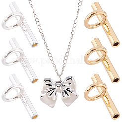 18 шт. 2-х цветные латунные трубчатые дужки&nbsp;DIY-SC0030-75B