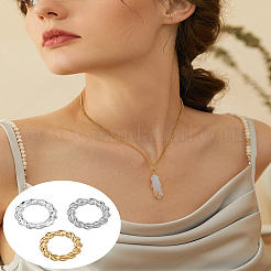 6 шт. 3-х цветные закрытые соединительные кольца из нержавеющей стали 304&nbsp;STAS-LP0004-80