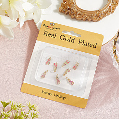 8шт 2 стиля латунные эмалевые подвески&nbsp;KK-BBC0020-37