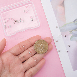 40 шт. 925 серебряных обжимных бусины&nbsp;STER-GO0001-60