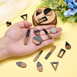 Подвески из смолы и ореха&nbsp;RESI-TA0001-12