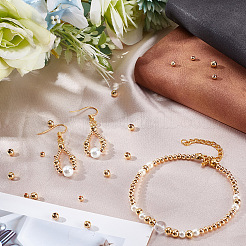 3 стиль латунные круглые разделительные бусины&nbsp;KK-AR0003-68