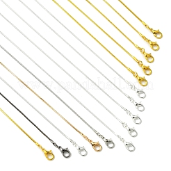 5 шт. 5 цвета латунная квадратная змея цепь ожерелье изготовление&nbsp;MAK-YW0001-24