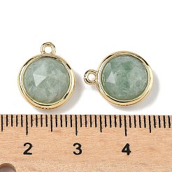 Плоские круглые подвески из натурального смешанного камня&nbsp;G-U028-03G