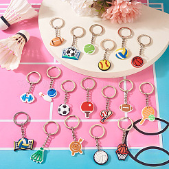 18 шт. 18 стиля подвески из ПВХ-брелоков&nbsp;KEYC-TA0001-58
