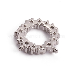 Латунные микропаве прозрачные подвески с фианитом&nbsp;ZIRC-L091-032P