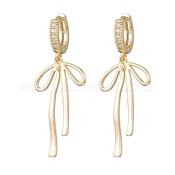 4 пара серег-колец с микропаве из латуни и прозрачными кубическими цирконами&nbsp;EJEW-JE06503