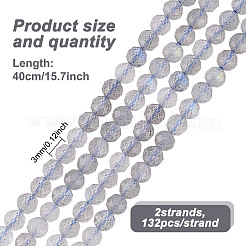 2 нити натуральных бусин лабрадорита нити G-GO0001-65