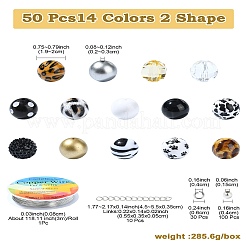 Наборы для изготовления ювелирных изделий своими руками из акриловых и смоляных бусин на тему животных&nbsp;DIY-CJ0002-43