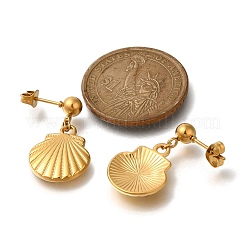 Серьги-гвоздики из нержавеющей стали 304&nbsp;EJEW-P298-01A-G